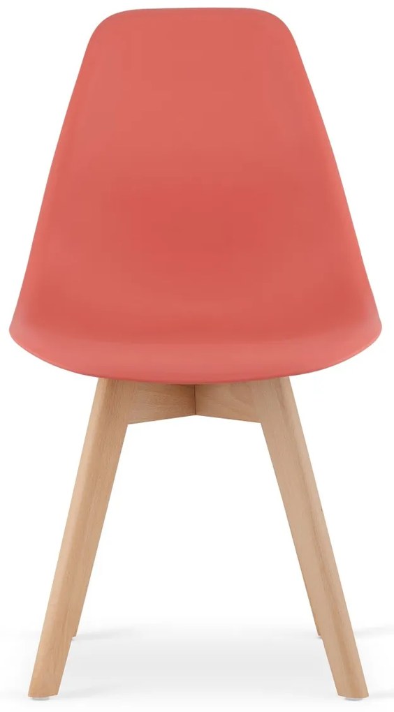 Korálová stolička KITO s bukovými nohami