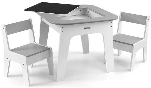 Detský stôl Olaf sivý s dvoma stoličkami