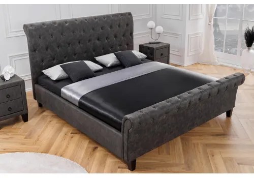 Posteľ 41413 180x200cm Kensington Microfaser Tmavošedá - Komfort-nábytok