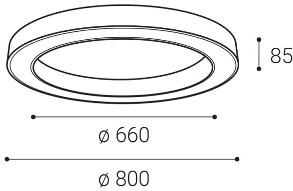 LED2 - LED Stmievateľné stropné svietidlo SATURN LED/60W/230V 3000K/4000K biela