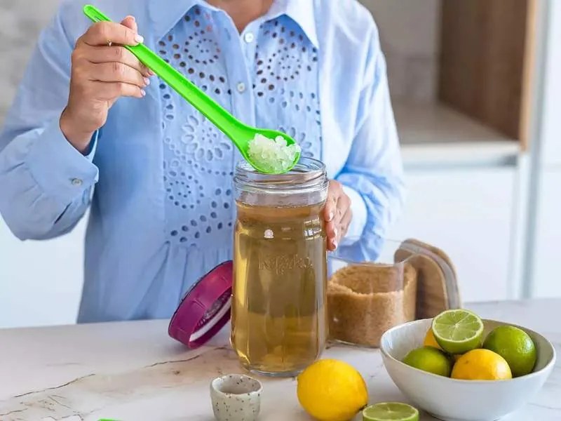 Kefirko Kefir fermenter nádoba na výrobu kefíru ružová 1,4 l