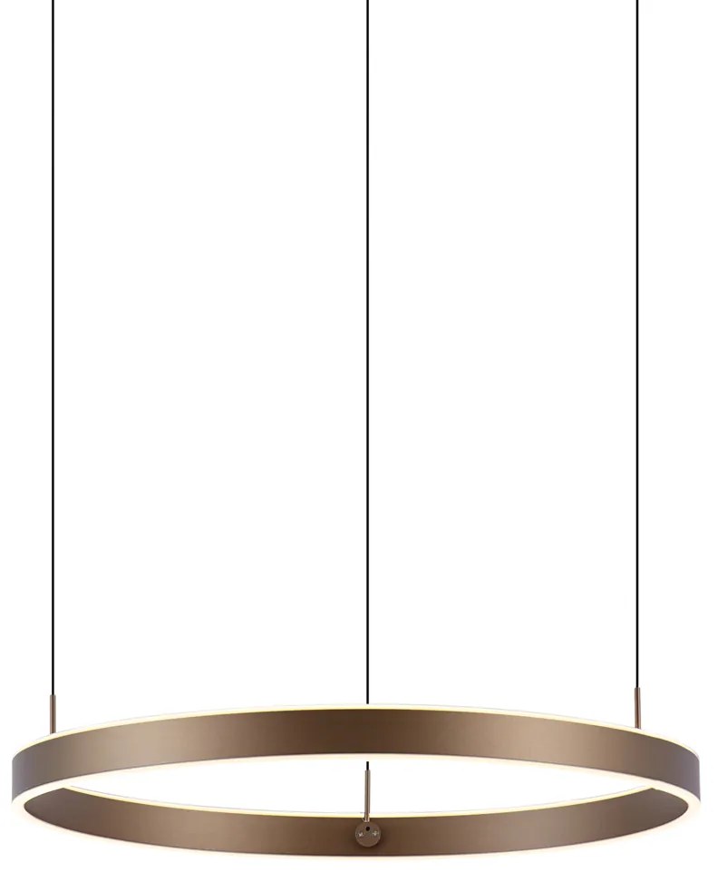 Dizajnová závesná lampa tmavobronzová 3-stupňovo stmievateľná Easylift - Titmus