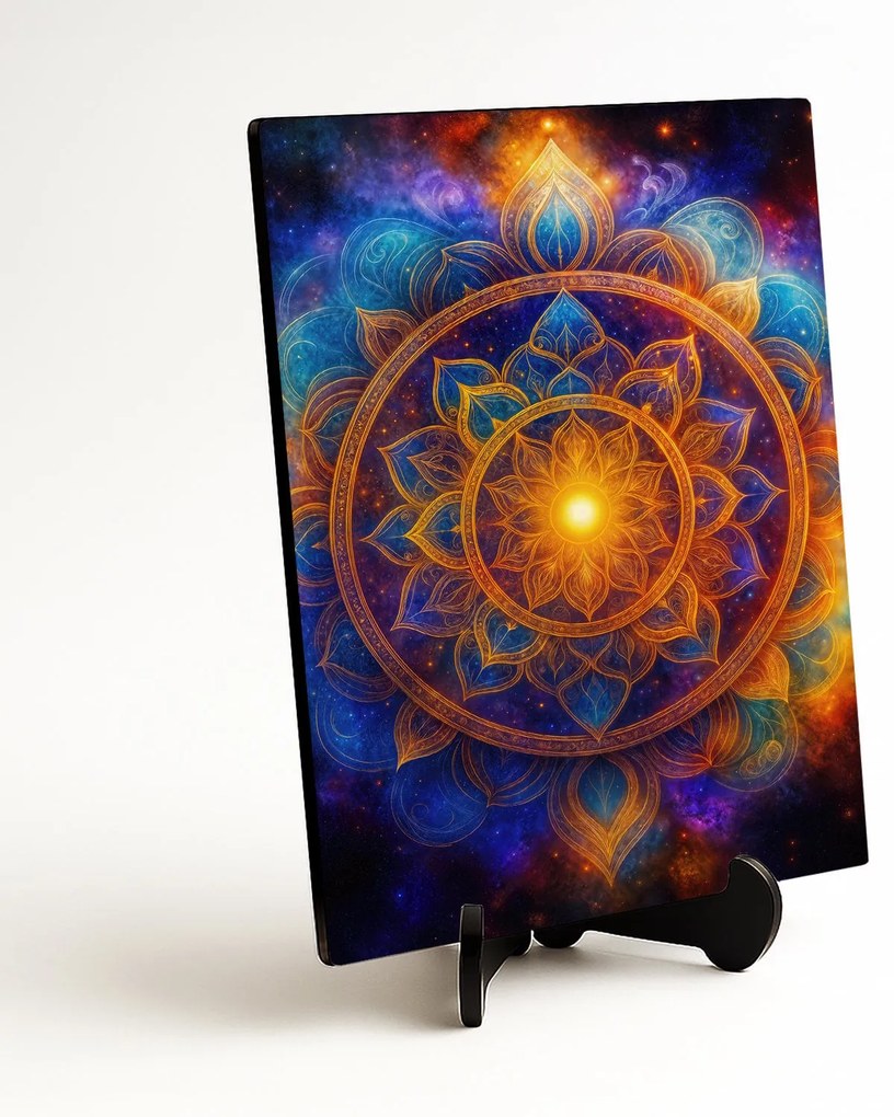 DUBLEZ | Drevený obraz - Anjelská mandala