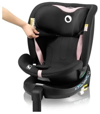 Lionelo - Otočná autosedačka so základňou NAVY i-Size 40-150 cm čierna/ružová