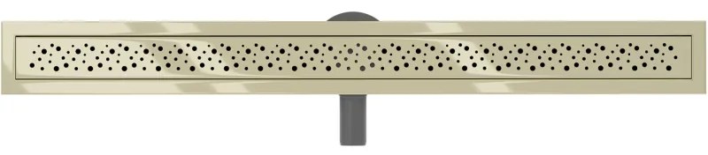 Mexen Flat 360°, nerezový sprchový žľab vzor M12 90 cm, zlatá lesklá, 1521090-40