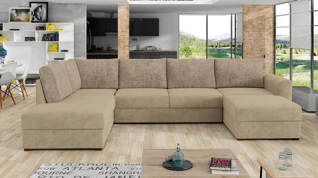 Rohová rozkladacia pohovka Astana Premium, Dostupné poťahy: Piano 26, Strana: ľavá