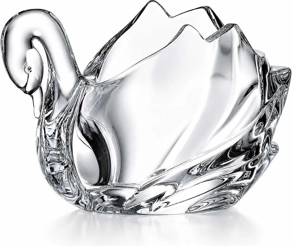 Crystal Bohemia svietnik Labuť 11 cm