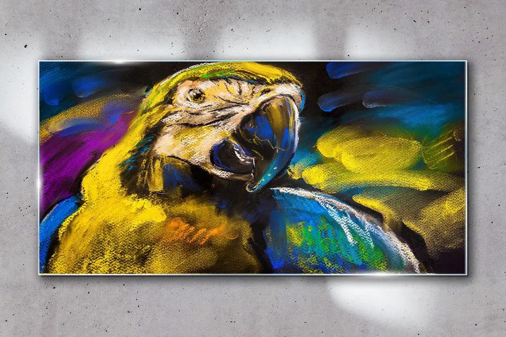Skleneny obraz Abstraktné zvieracie parrot