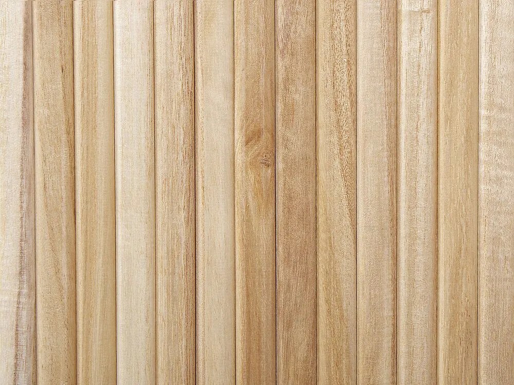 Drevená 2-dverová komoda svetlé drevo/čierna LINDON Beliani