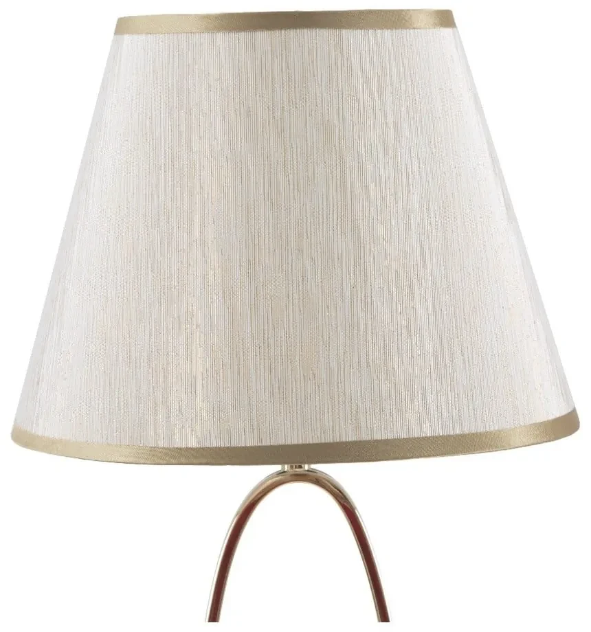 Biela stolová lampa s konštrukciou v zlatej farbe Mauro Ferretti Flush