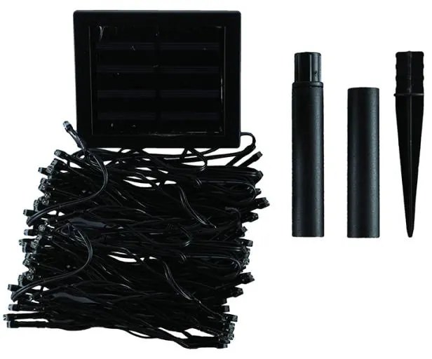 DECOLED Venkovní řetěz SOLAR 20 m, ledově bílá, 200 diod