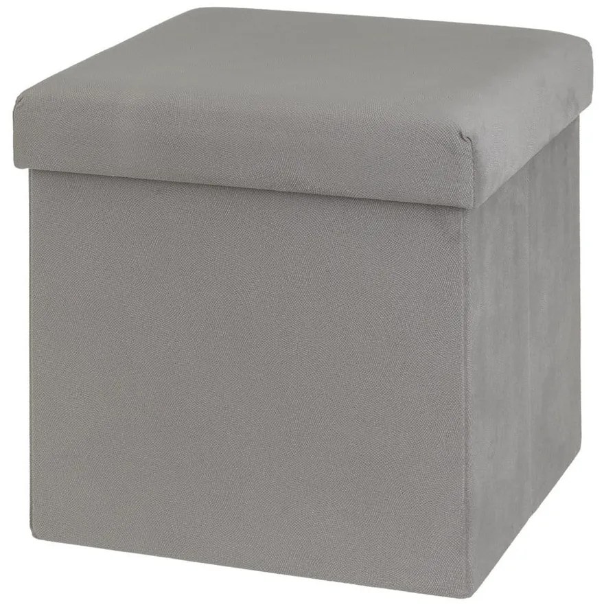 Svetlosivý zamatový taburet Estela – Casa Selección