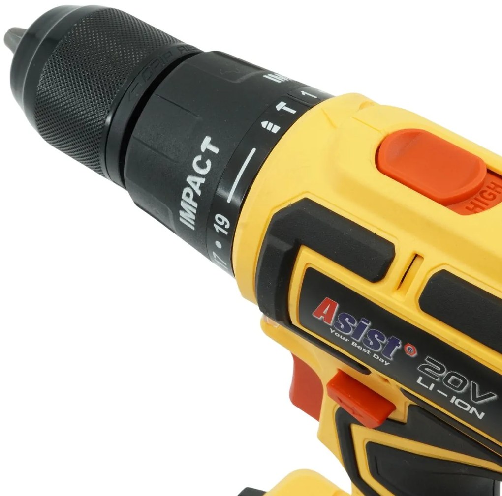 Aku vŕtačka 20V 2,0Ah v kufri ASIST AKU GANG