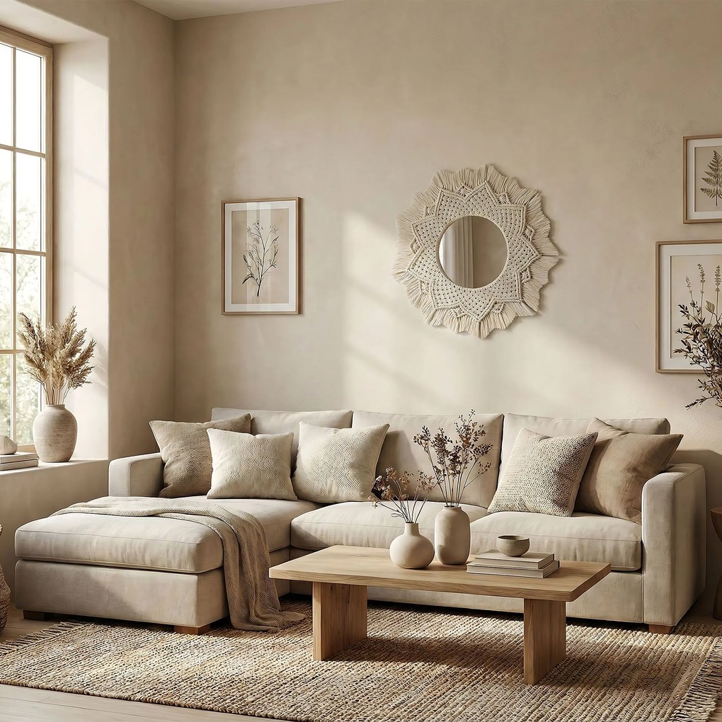 Tutumi Tutumi, nástenné zrkadlo Boho 60cm 322051, HOM-03007