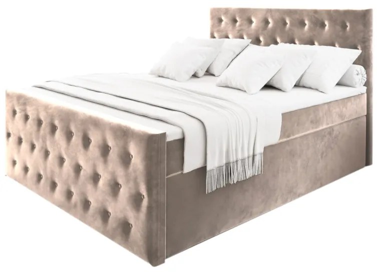 Čalúnená posteľ boxspring FENDI - casablanca 14 / 160x200 / áno