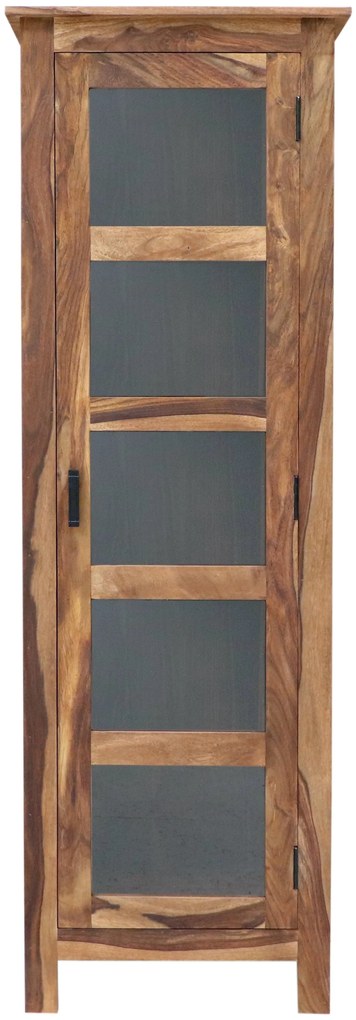 furniture-nabytek.cz - Vysoká vitrína z masívu palisander 60x180x45