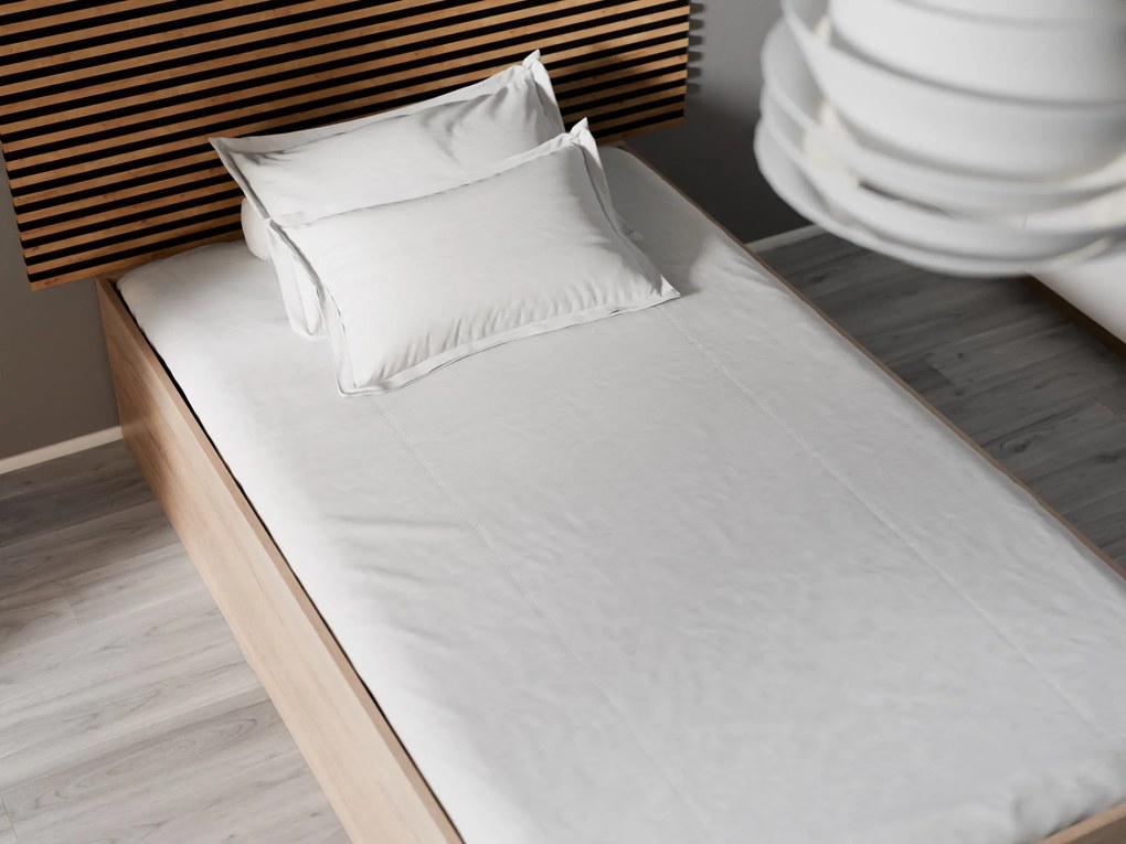 Posteľ BELLA 120 x 200 cm, dub sonoma Rošt: S lamelovým roštom, Matrac: Matrac Somnia 18 cm