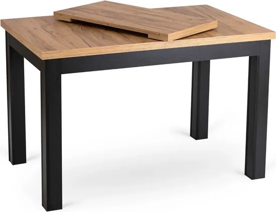 Jedálenský stôl RUBEN 120–160 cm dub CRAFT/čierny