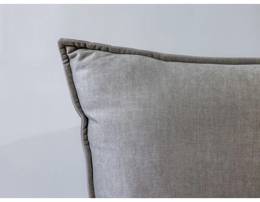 Svetlosivá zamatová čalúnená dvojlôžková posteľ s úložným priestorom s roštom 160x200 cm Jade - Bobochic Paris