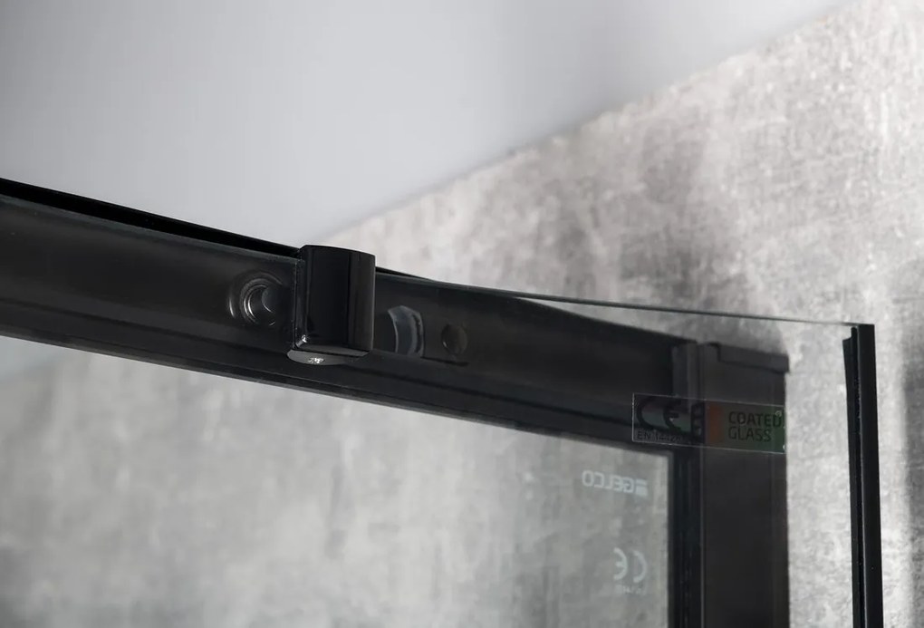 Gelco Gelco, SIGMA SIMPLY BLACK štvrťkruhová sprchová zástena 1200x900mm, R550, číre sklo, GS1290B