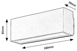 Rabalux MATARO LED vonkajšie nástenné svietidlo 77075