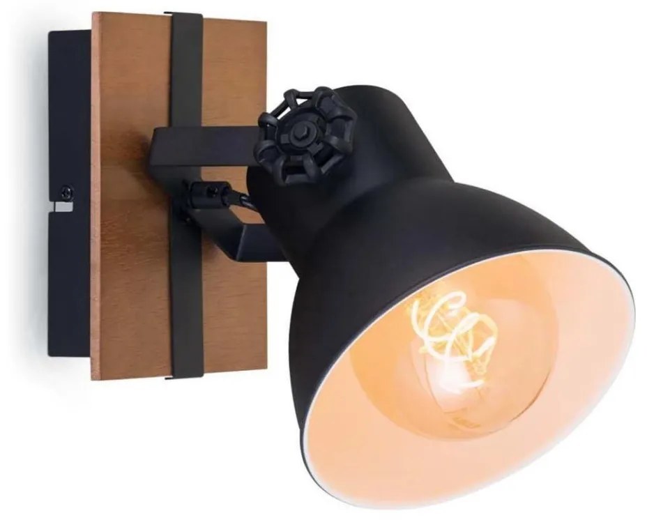 Briloner 2742-015 - Nástenné bodové svietidlo RETRO 1xE27/25W/230V čierna