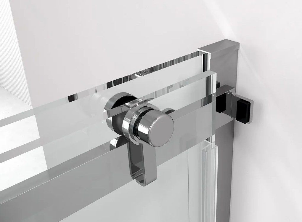 Polysan Polysan, THRON LINE ROUND sprchové dveře 1100 mm, kulaté pojezdy, čiré sklo, TL5011-5005