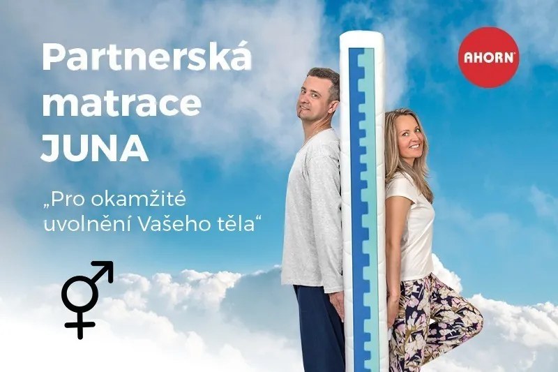 Ahorn JUNA 16 - partnerský obojstranný matrac 80 x 210 cm, snímateľný poťah