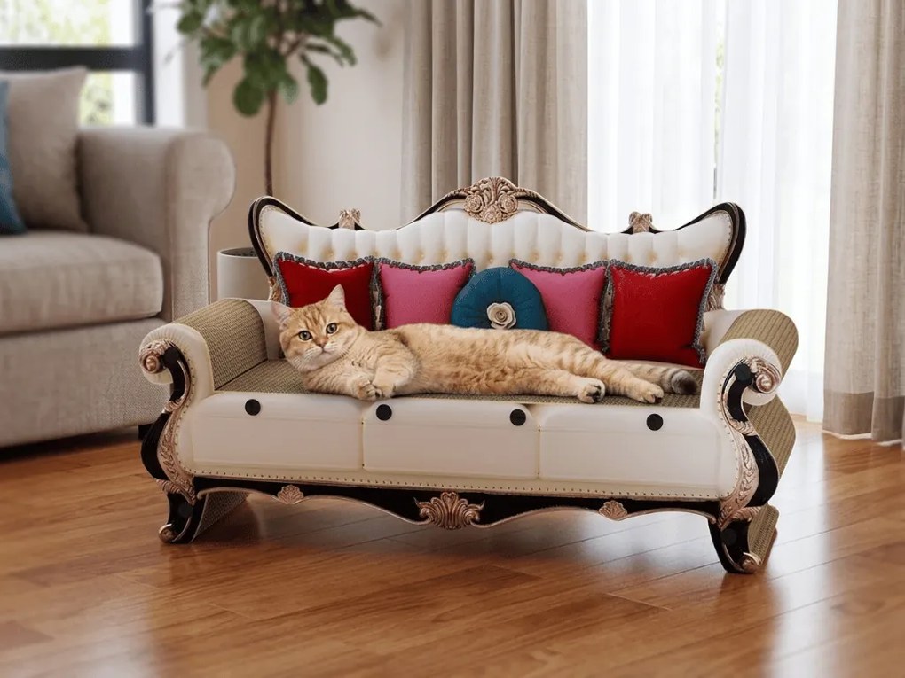Pelech so škrabadlom pre mačku ROYAL PURR 59,5x27x33 cm, kartón
