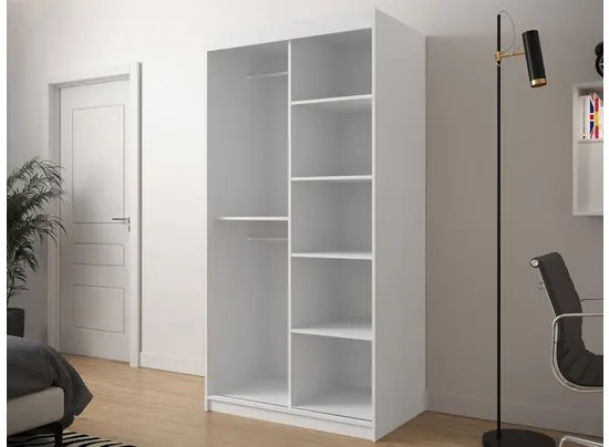 Posuvná skriňa so zrkadlom Ratintu 2 100 cm, zásuvka: áno, Farby: čierna / dub artisan + čierna
