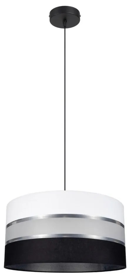 Luster na lanku CORAL 1xE27/60W/230V čiernobiela