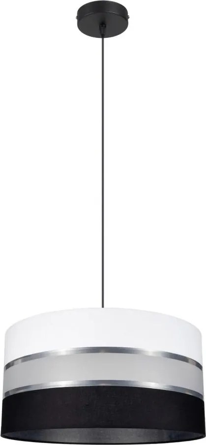 Luster na lanku CORAL 1xE27/60W/230V čiernobiela