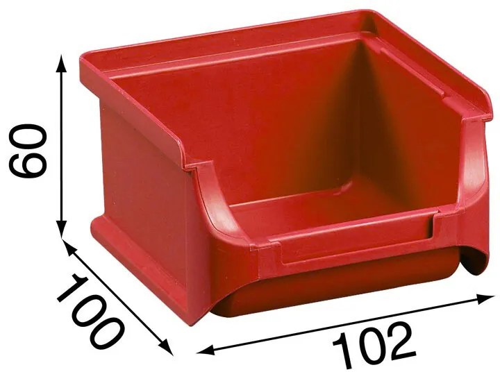 Allit Plastové boxy PLUS 1, 102 x 100 x 60 mm, červené, 30 ks