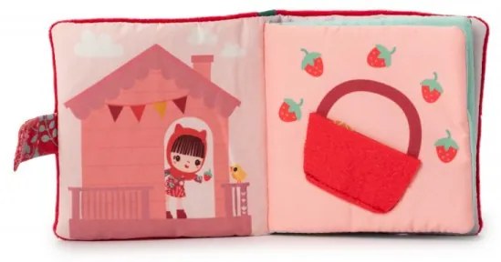 Lilliputiens - Červená Čiapočka - textilná knižka s hryzadielkom