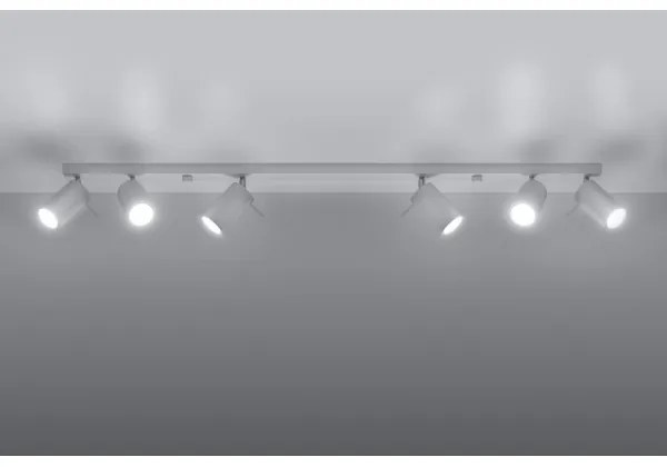 Sollux SL.0333 - Bodové svietidlo RING 6L 6xGU10/10W/230V biela