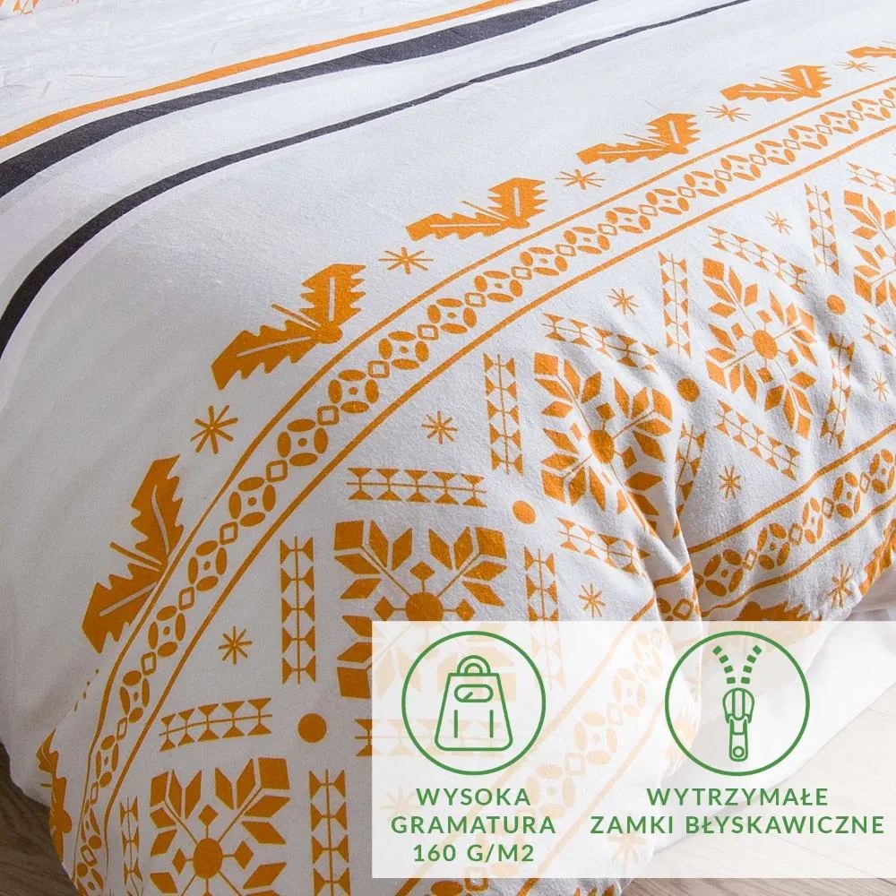 VIANOČNÉ FLANELOVÉ OBLIEČKY FLANELOVE 160X200 CM, 2KS 70X80 CM VZOROVANÉ