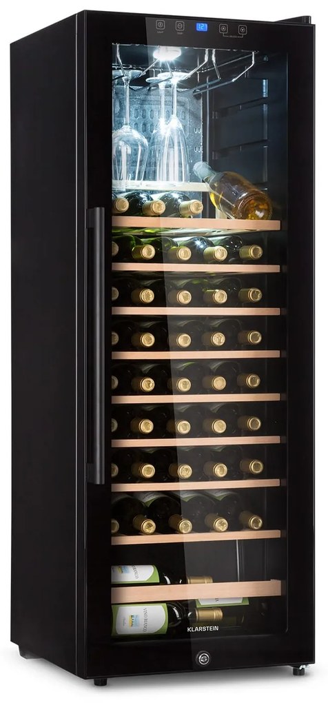 Klarstein Barossa 54 Uno, vinotéka, 155 l, 54 fliaš, sklenené dvere, dotykové ovládanie, LED