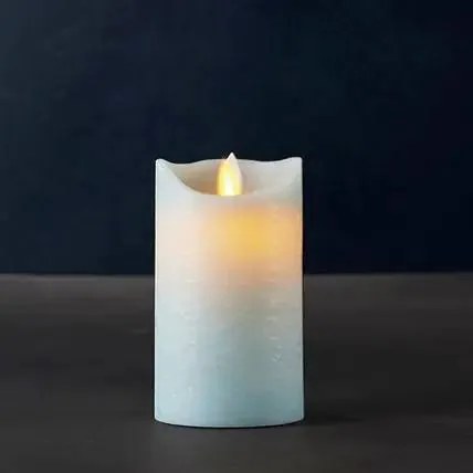 Vosková led svíčka Sara exclusive - 12,5 cm, modrá