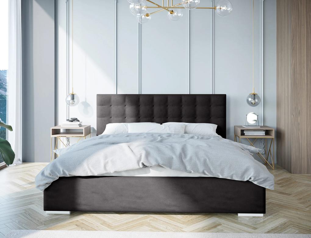 Moderná čalúnená posteľ KRATKA - Železný rám,120x200
