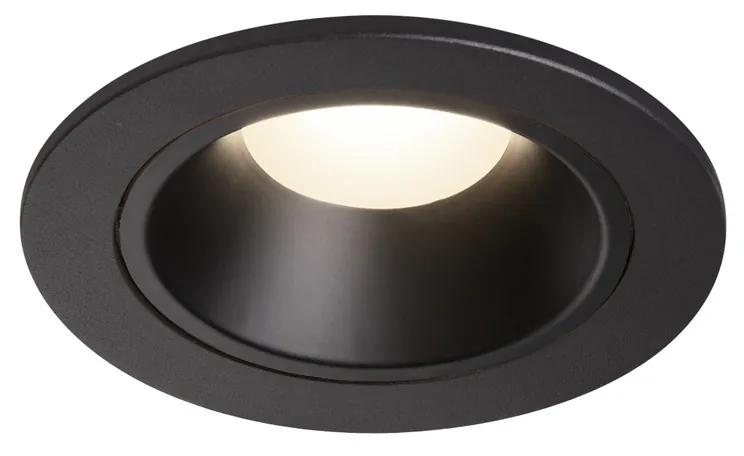 Stropné svietidlo SLV NUMINOS® DL S vnitřní LED zápustné stropné svietidlo čierna/čierna 4000 K 40° včetně listových pružin 1003820