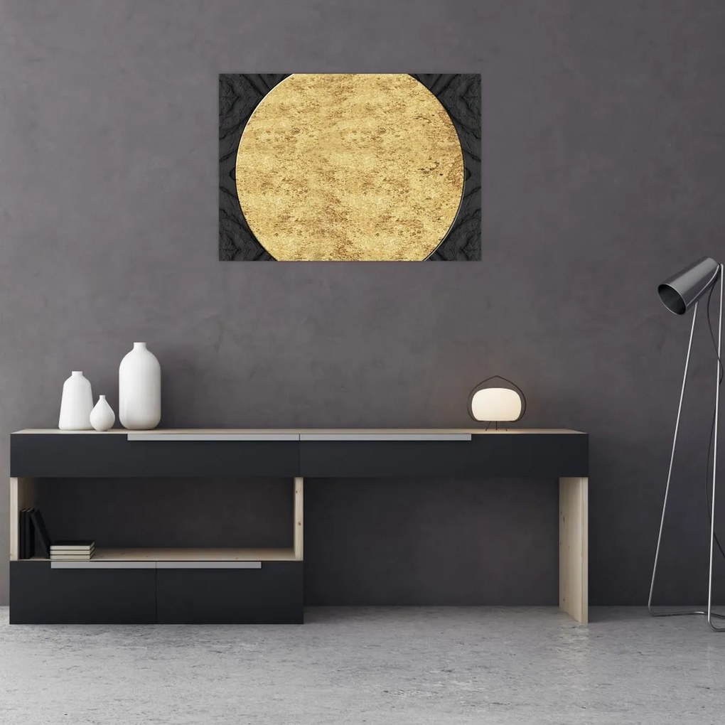 Obraz - Zlatá štruktúra N⁰2 (70x50 cm)