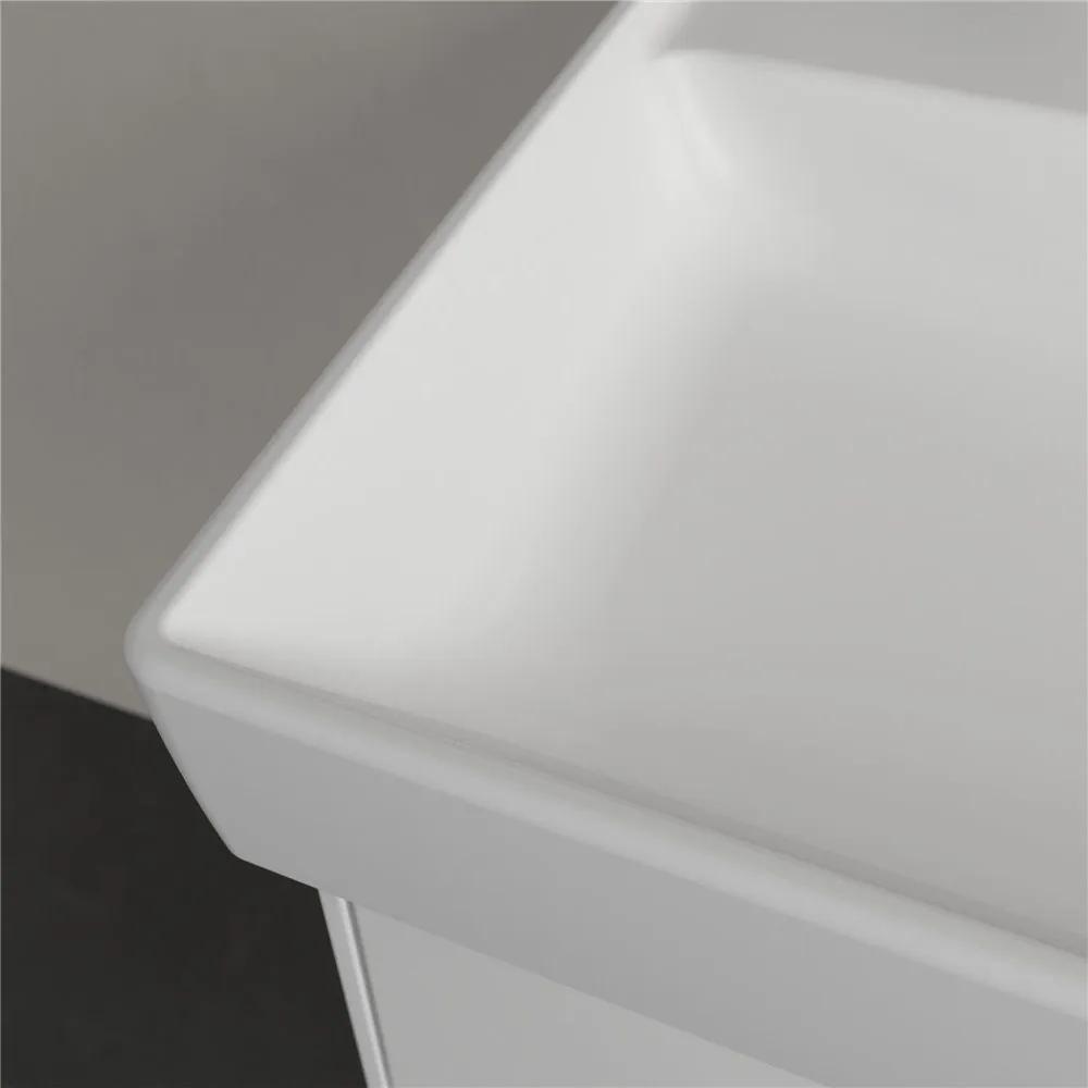 VILLEROY &amp; BOCH Collaro závesné umývadlo bez otvoru, bez prepadu, 650 x 470 mm, Stone White, s povrchom CeramicPlus, 4A3368RW