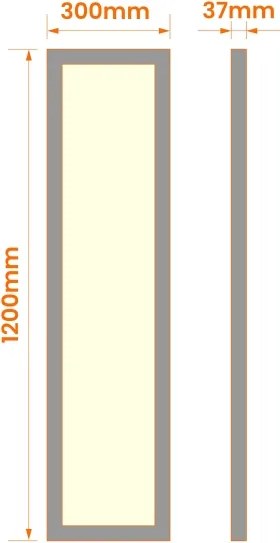 LED Prisadený panel LED/60W/230V 30x120 cm biely