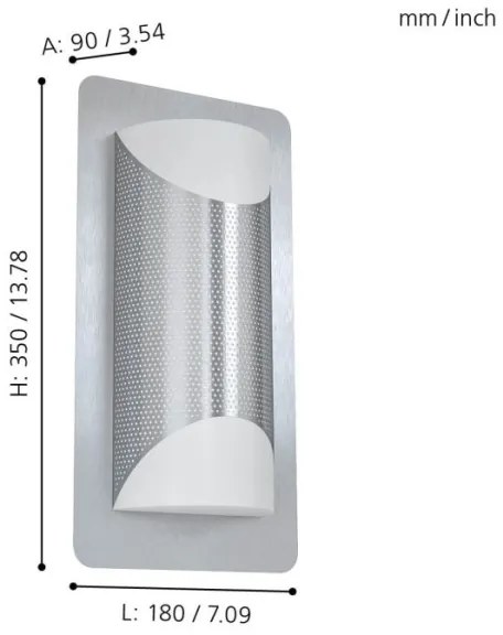 Eglo 98716 - Vonkajšie nástenné svietidlo CISTIERNA 1 2xE27/10W/230V IP44