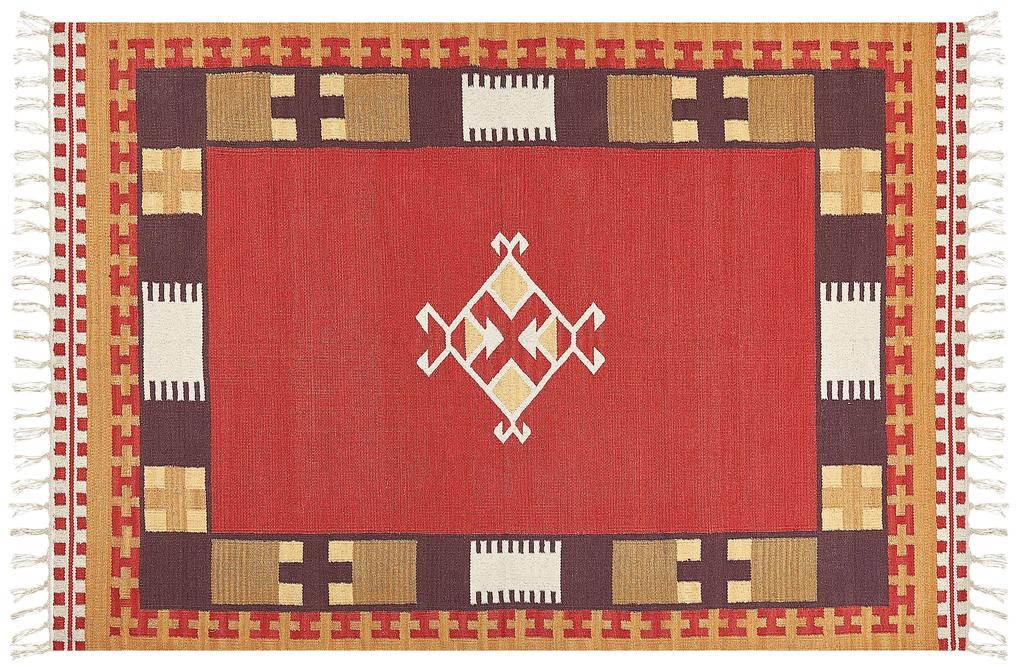 Bavlnený kelímový koberec 160 x 230 cm viacfarebný PARAKAR Beliani