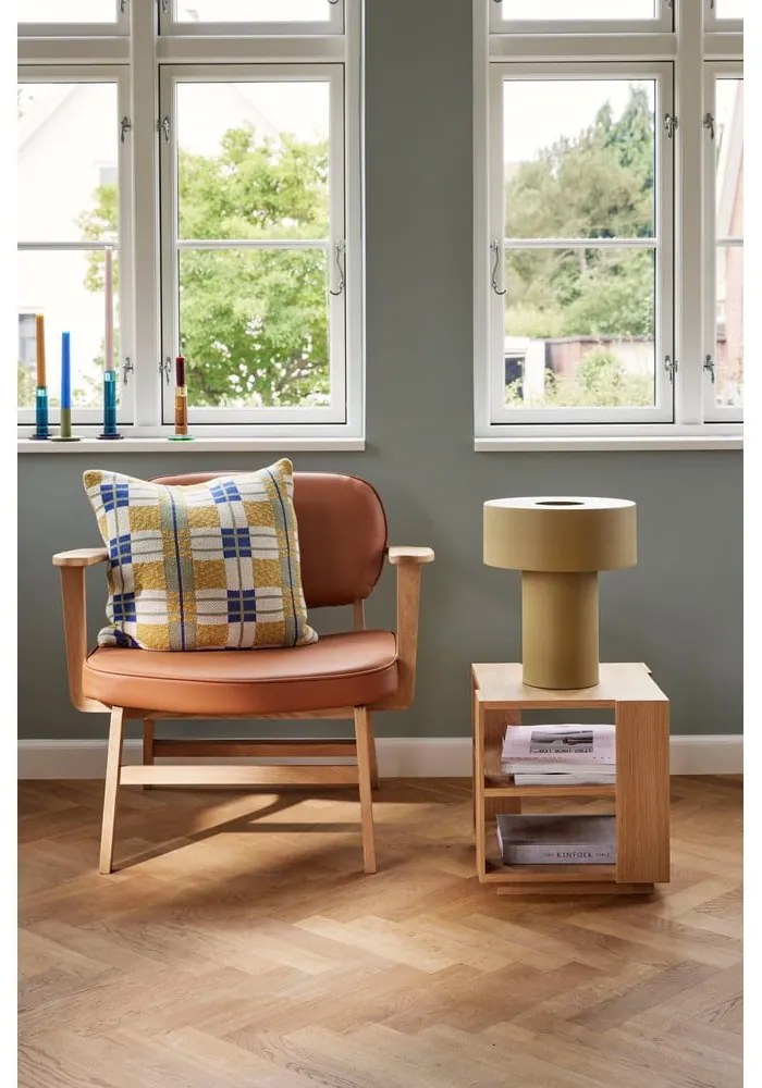 Odkladací stolík v dekore duba 37x37 cm Merge – Hübsch