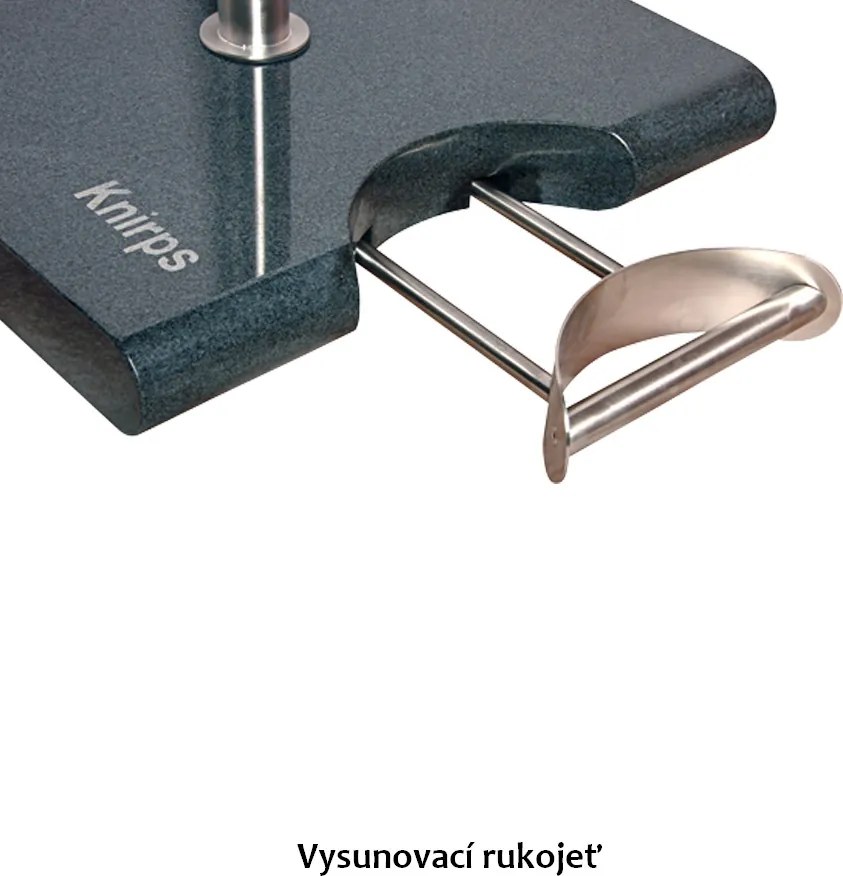 KNIRPS Vozík 50 kg - pojazdný žulový stojan na slnečník s kolieskami