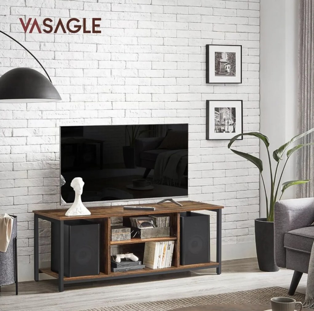 TV stolík Vasagle Pafo hnedý/čierny