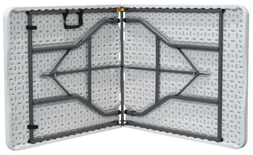 Autronic Záhradný stôl, kov, plast, biela, AZ-K1002 WT