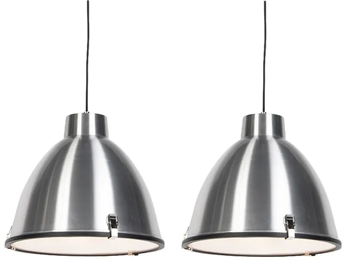 Sada 2 závesných svietidiel hliník 38 cm stmievateľné - Anteros